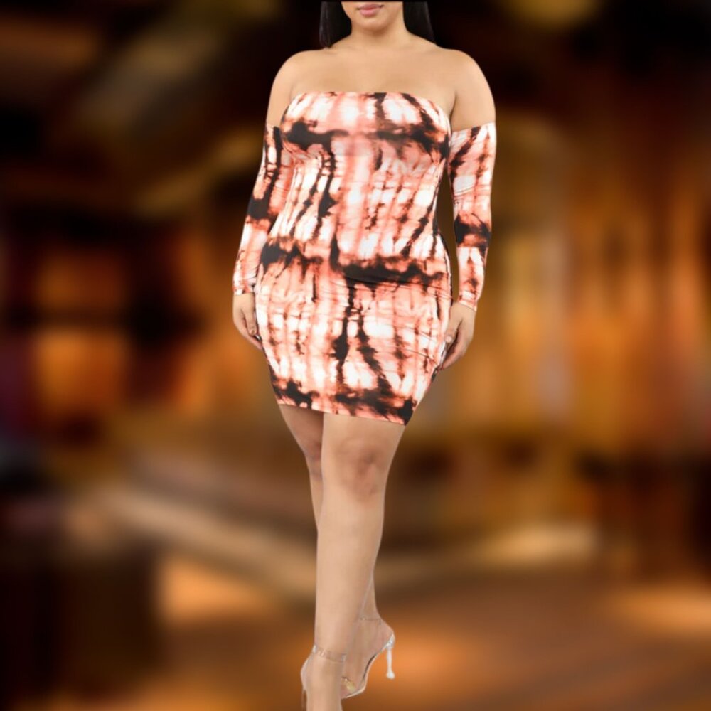 Multicolor Tye Dye Mini Dress